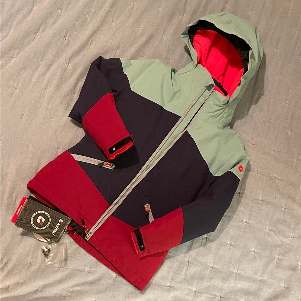 Maroon, Navy, & Aqua KILLTEC 195 Water and Windproof jacket.